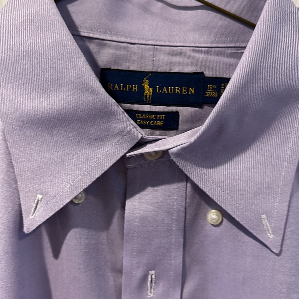 Polo Ralph Lauren Lavender Easy Care Pinpoint Oxford Cloth Button Down Shirt - Picture 2 of 3